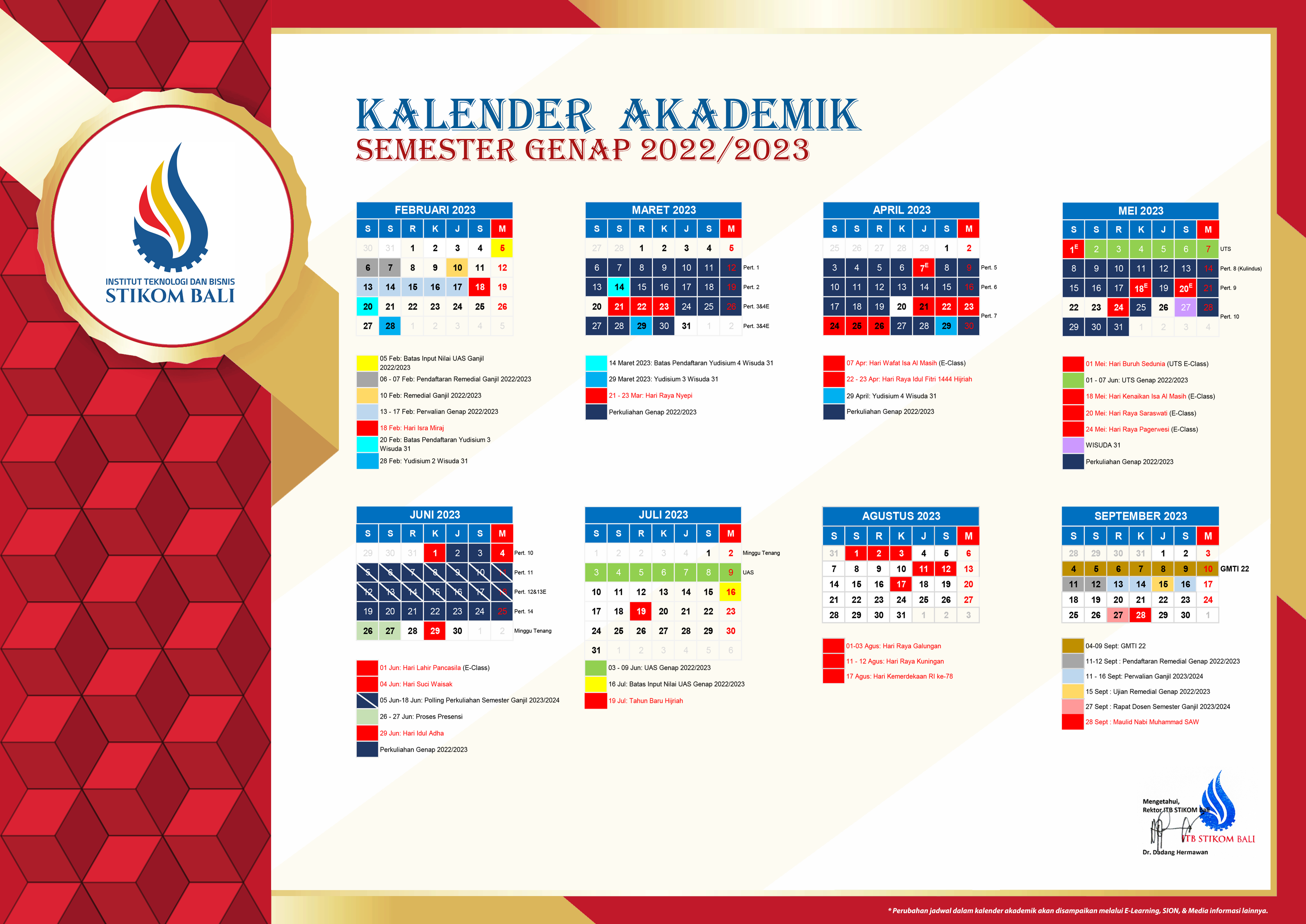 ELEARNING: Kalender Akademik Tahun Ajaran 2022/2023 Genap